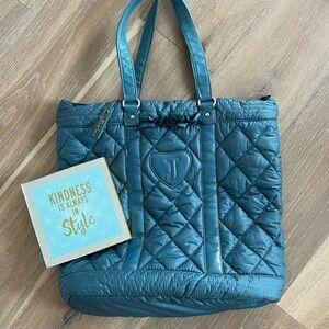 Juicy Couture Puffer Quilted Jade Tote